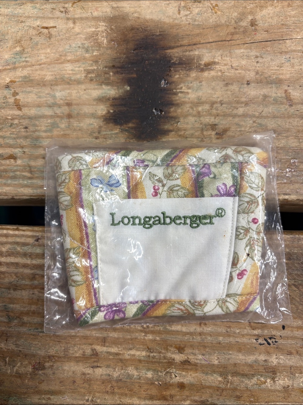 Longaberger Floral Stripe coffee holder